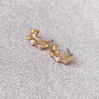 Lilio Jewellery Shahla Gold Heart Earrings | Koop.co.nz