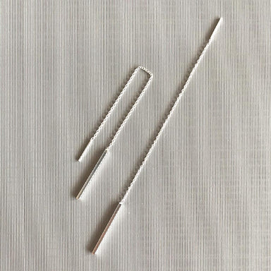 Lilio Jewellery Silver Bar Thread Earrings | Koop.co.nz