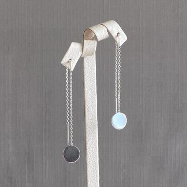 Lilio Jewellery Silver Dot Thread Earrings | Koop.co.nz
