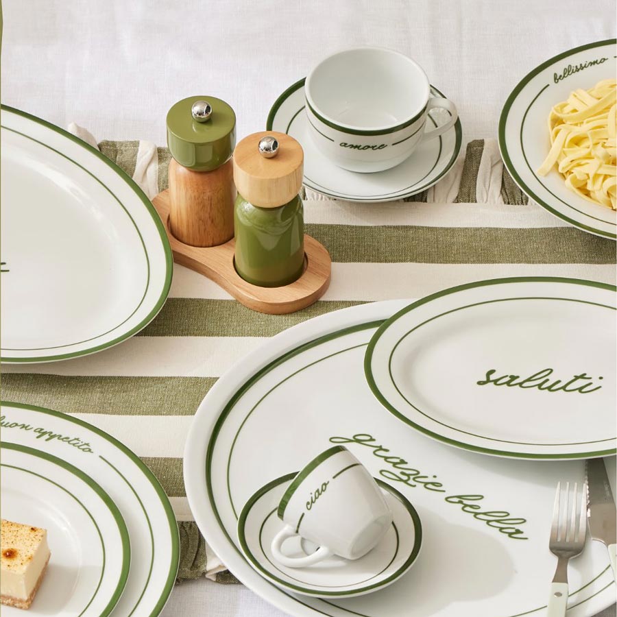 Assemble Eta Salt & Pepper Set (3pc) - Olive Green | Koop.co.nz