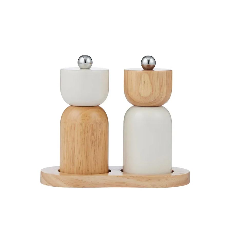 Eta Salt & Pepper Set (3pc) - Ivory