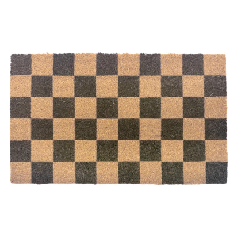 HRB Homeware Brown Checker Doormat | Koop.co.nz