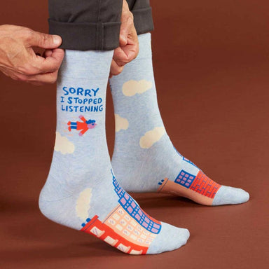 Blue Q Men's Socks - Sorry I Stopped Listening | Koop.co.nz
