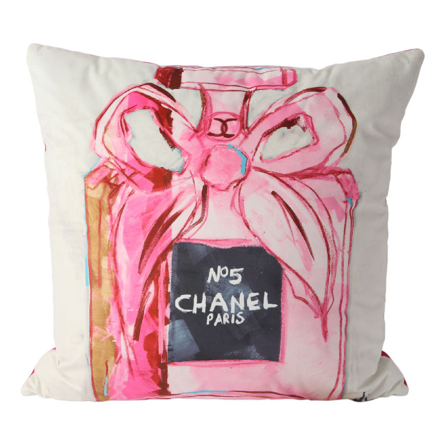 Velvet Art Cushion - Chanel Pink (55cm)