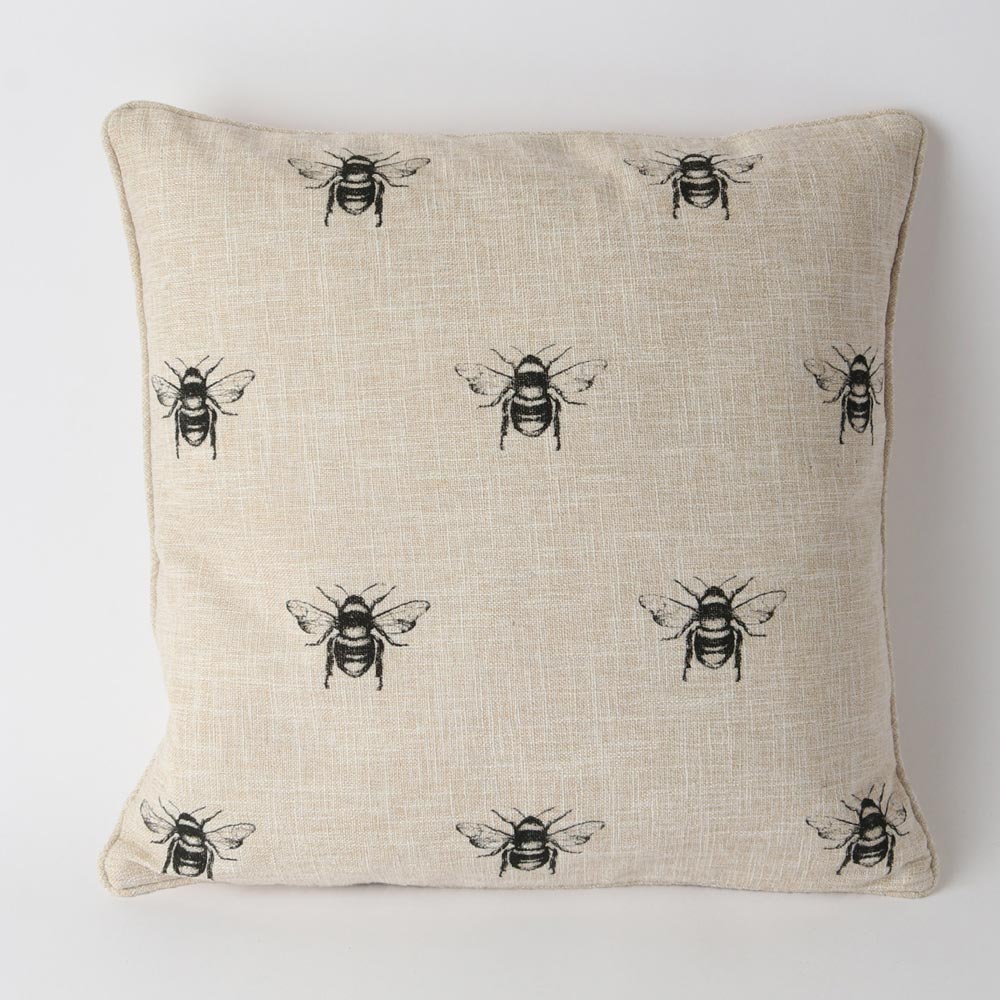Multi Bee Cushion - Natural (45cm)