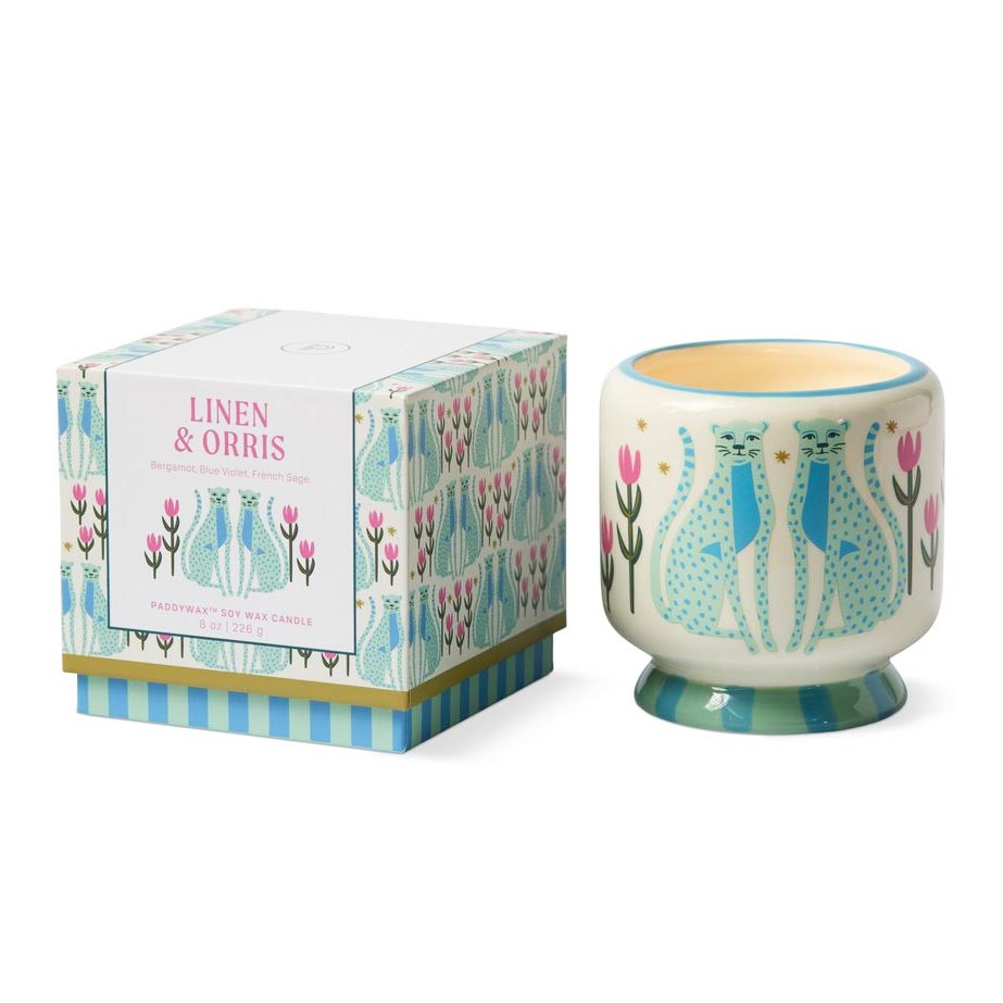 A Dopo Cheetah Ceramic Candle - Linen & Orris