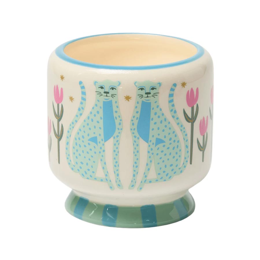 A Dopo Cheetah Ceramic Candle - Linen & Orris