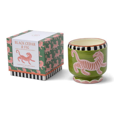 Paddywax A Dopo Tiger Ceramic Candle - Black Cedar & Fig | Koop.co.nz
