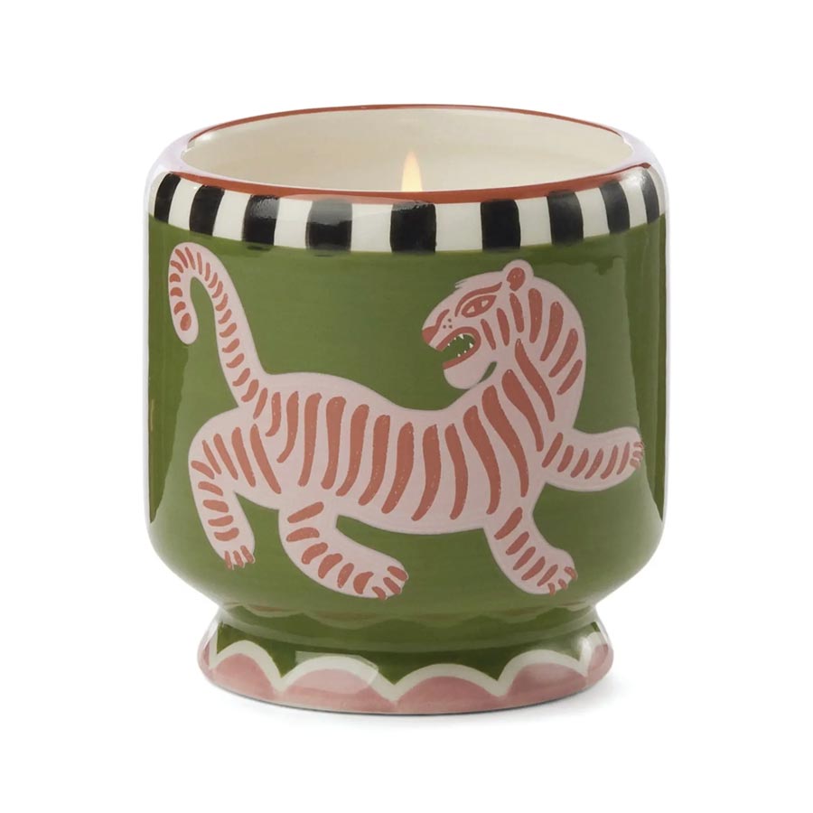 A Dopo Tiger Ceramic Candle - Black Cedar & Fig