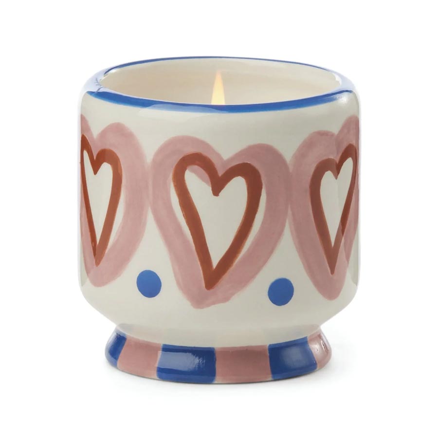 A Dopo Hearts Ceramic Candle - Rosewood Vanilla
