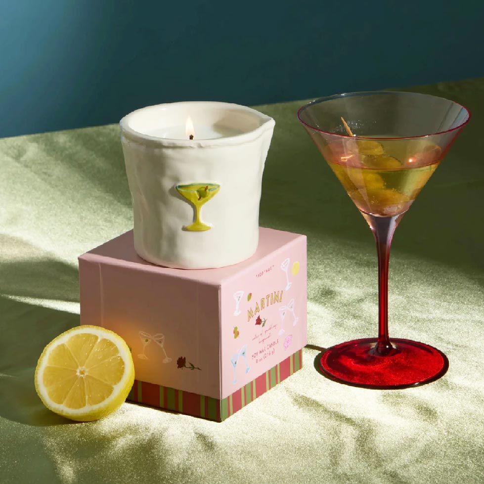 Bistro Ceramic Candle - Martini