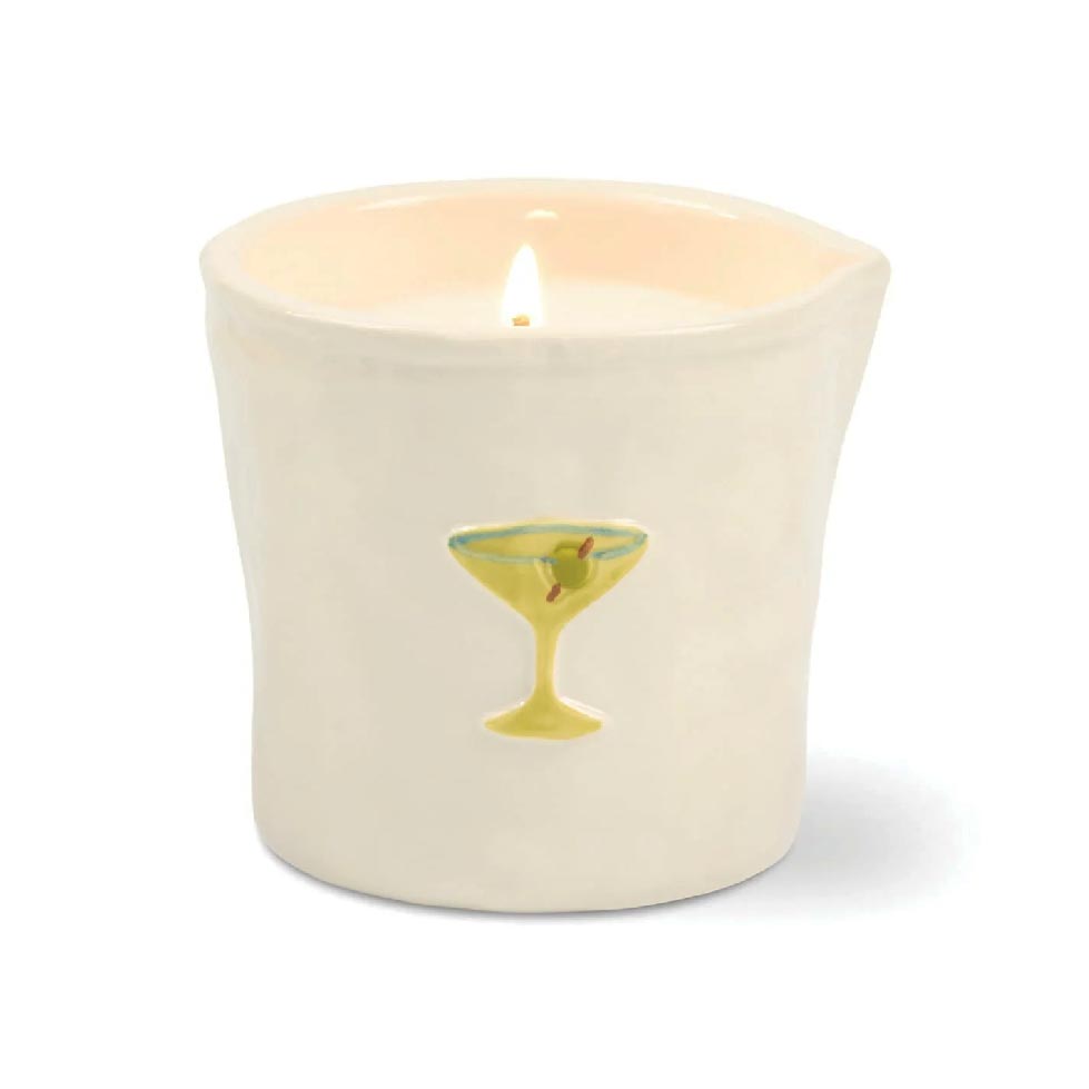 Bistro Ceramic Candle - Martini