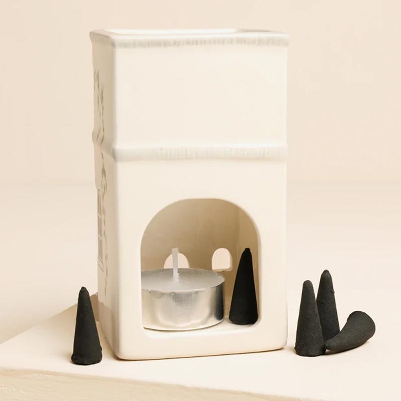 Paddywax Parisian Townhouse Incense Tealight Holder (20 Cones) | Koop.co.nz