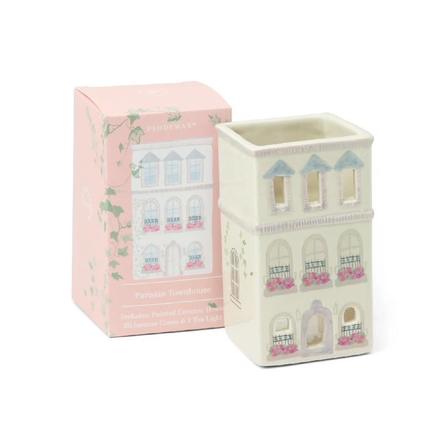 Paddywax Parisian Townhouse Incense Tealight Holder (20 Cones) | Koop.co.nz