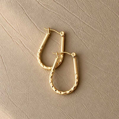 Lilio Jewellery Gold Textured Hoop Earrings | Koop.co.nz