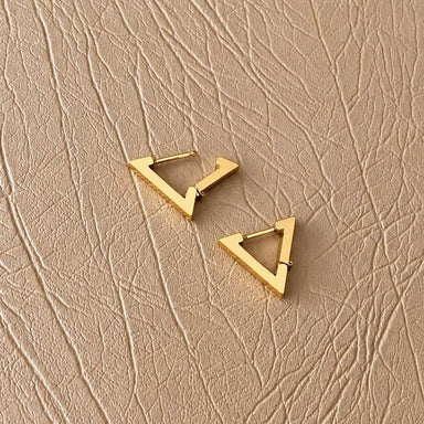Lilio Jewellery Gold Triangle Hoop Earrings | Koop.co.nz