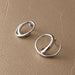Lilio Jewellery Silver Spiral Hoop Stud Earrings | Koop.co.nz