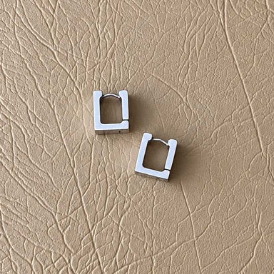 Lilio Jewellery Silver Square Hoop Earrings | Koop.co.nz