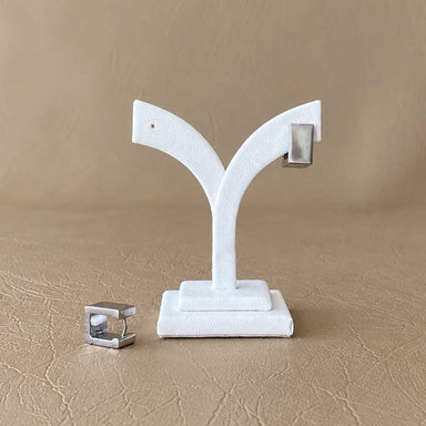 Lilio Jewellery Silver Square Hoop Earrings | Koop.co.nz