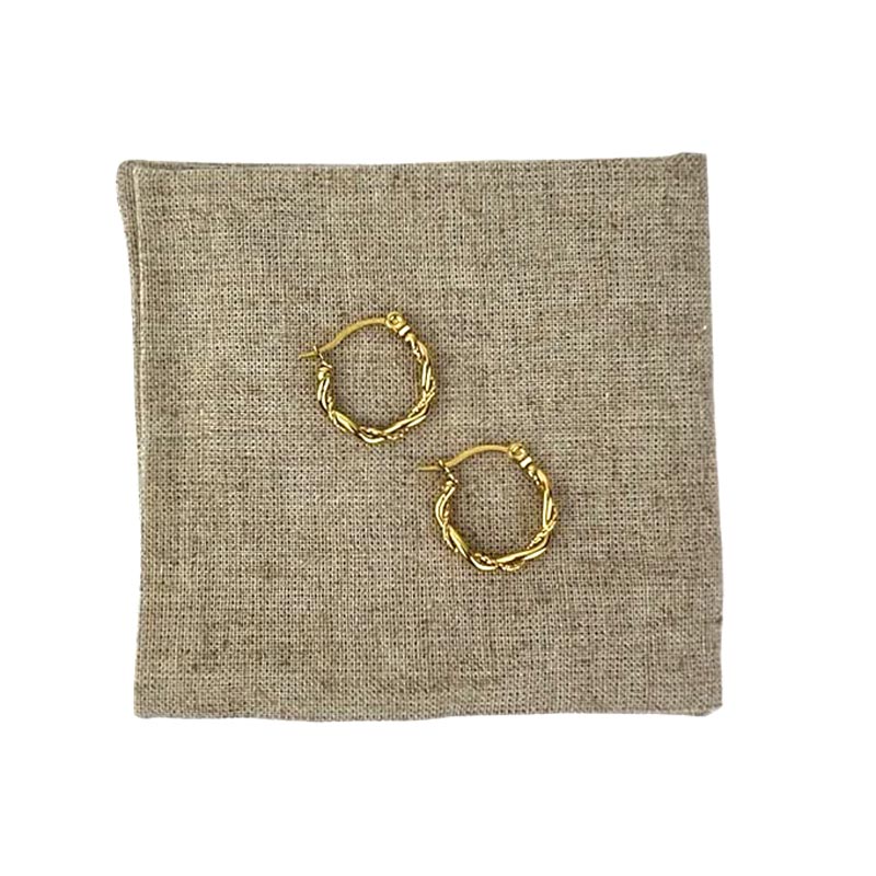 Lilio Jewellery Gold Twist Hoop Earrings | Koop.co.nz