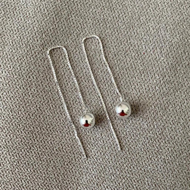 Lilio Jewellery Sterling Silver Ball Thread Earrings | Koop.co.nz
