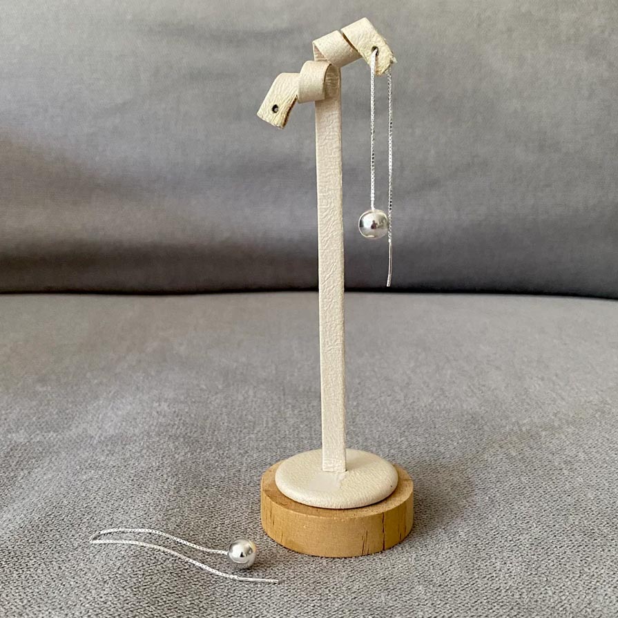 Lilio Jewellery Sterling Silver Ball Thread Earrings | Koop.co.nz