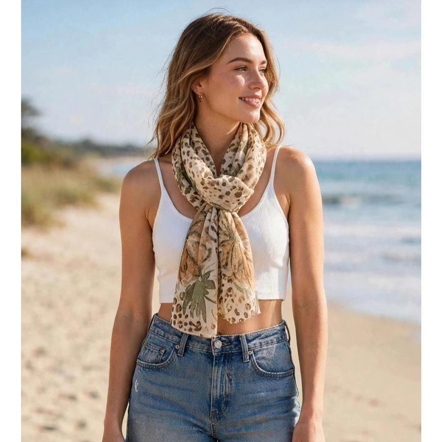 Enhance Accessories Float Coverup / Scarf - Almond | Koop.co.nz