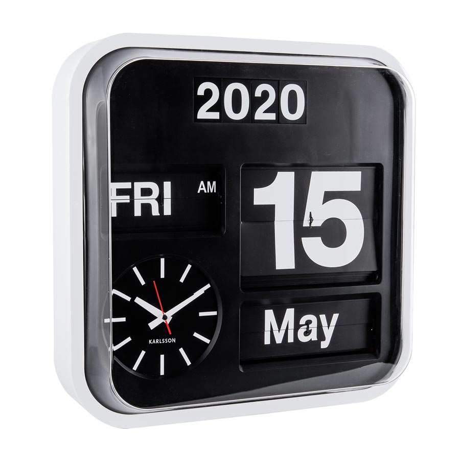 Karlsson Big Flip Clock – White | Koop.co.nz