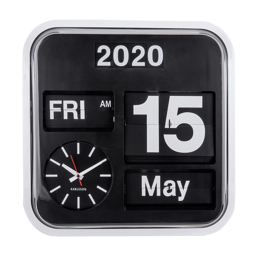 Karlsson Big Flip Clock – White | Koop.co.nz