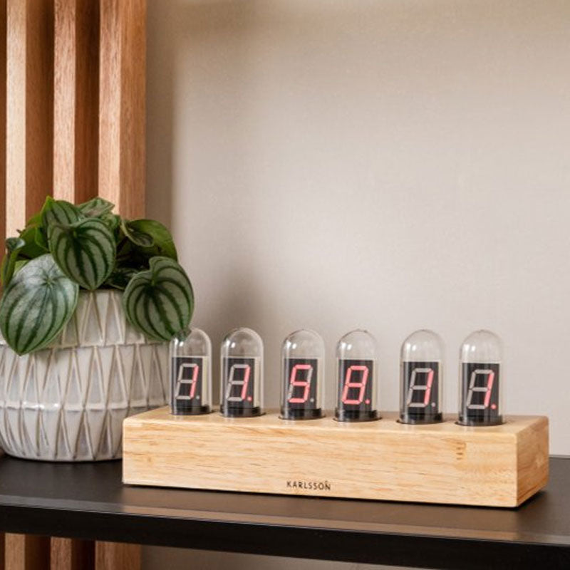 Karlsson Cathode Clock - Wood | Koop.co.nz
