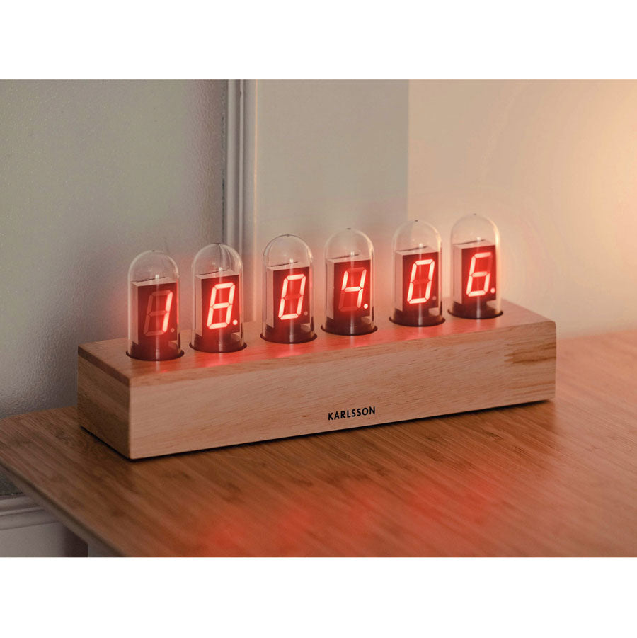 Karlsson Cathode Clock - Wood | Koop.co.nz