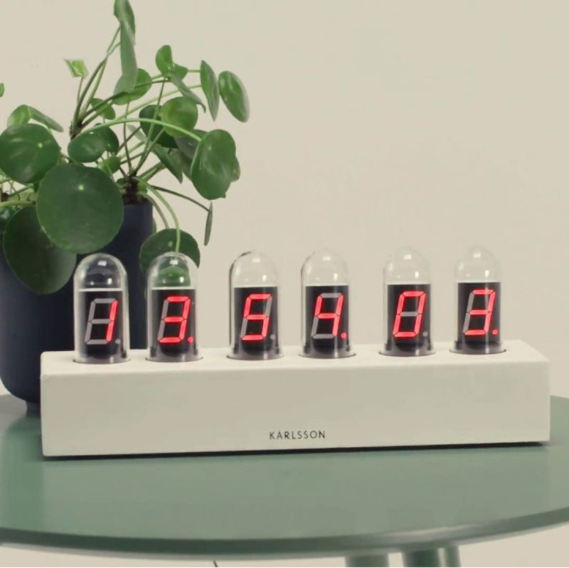 Karlsson Cathode Clock - White | Koop.co.nz