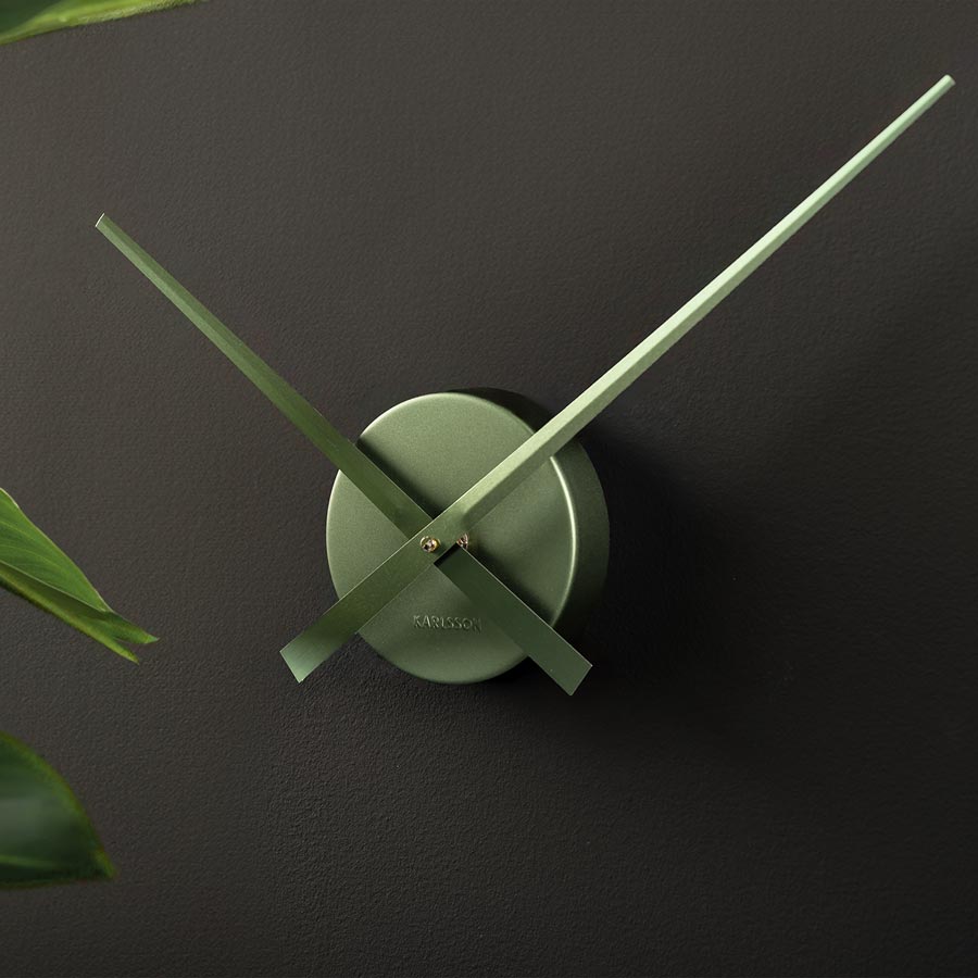 Karlsson Little Big Time Wall Clock - Mini Metallic Dark Green (41cm) | Koop.co.nz