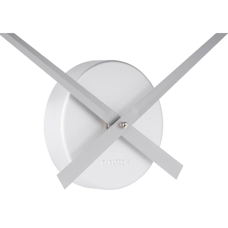 Karlsson Little Big Time Wall Clock - Mini Silver (41cm) | Koop.co.nz