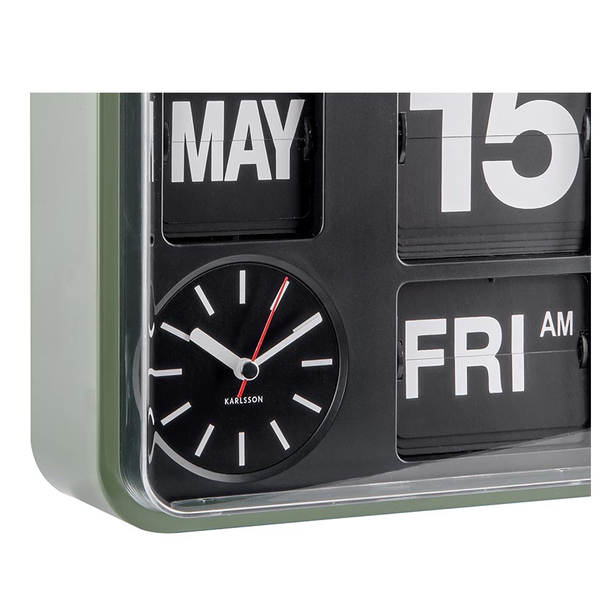 Karlsson Mini Flip Clock – Jungle Green | Koop.co.nz