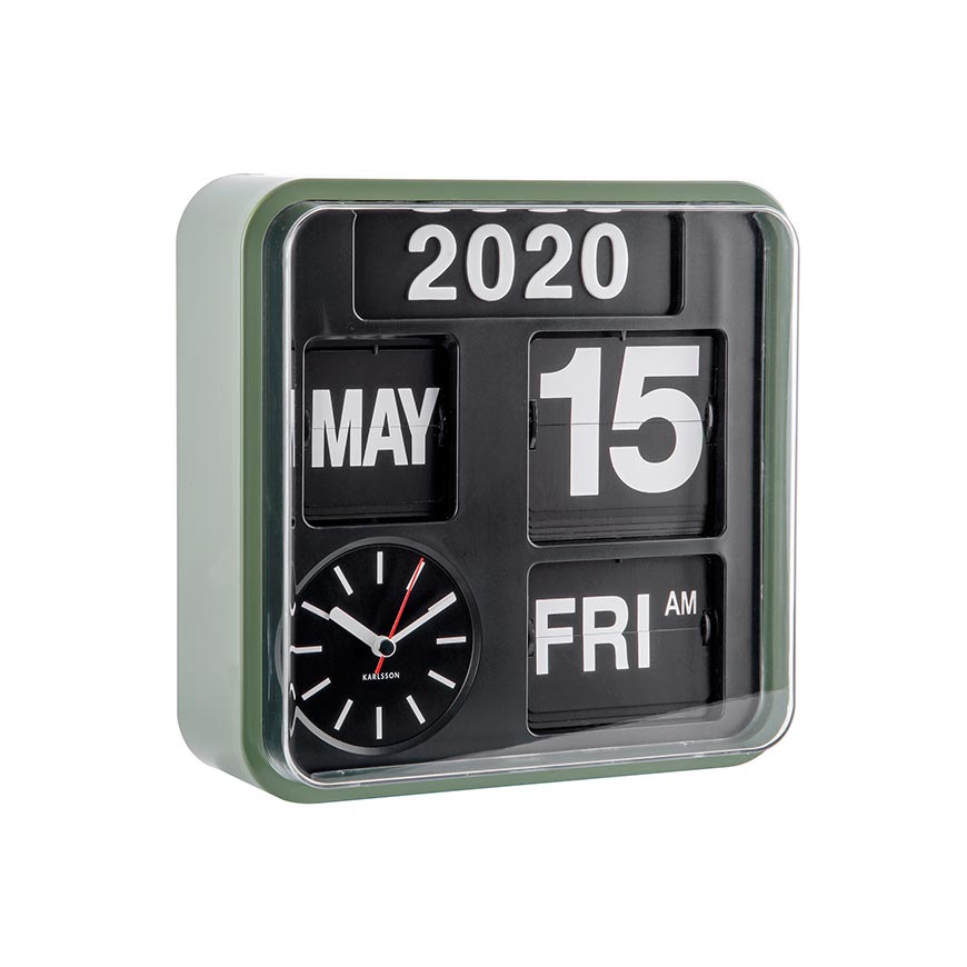 Karlsson Mini Flip Clock – Jungle Green | Koop.co.nz