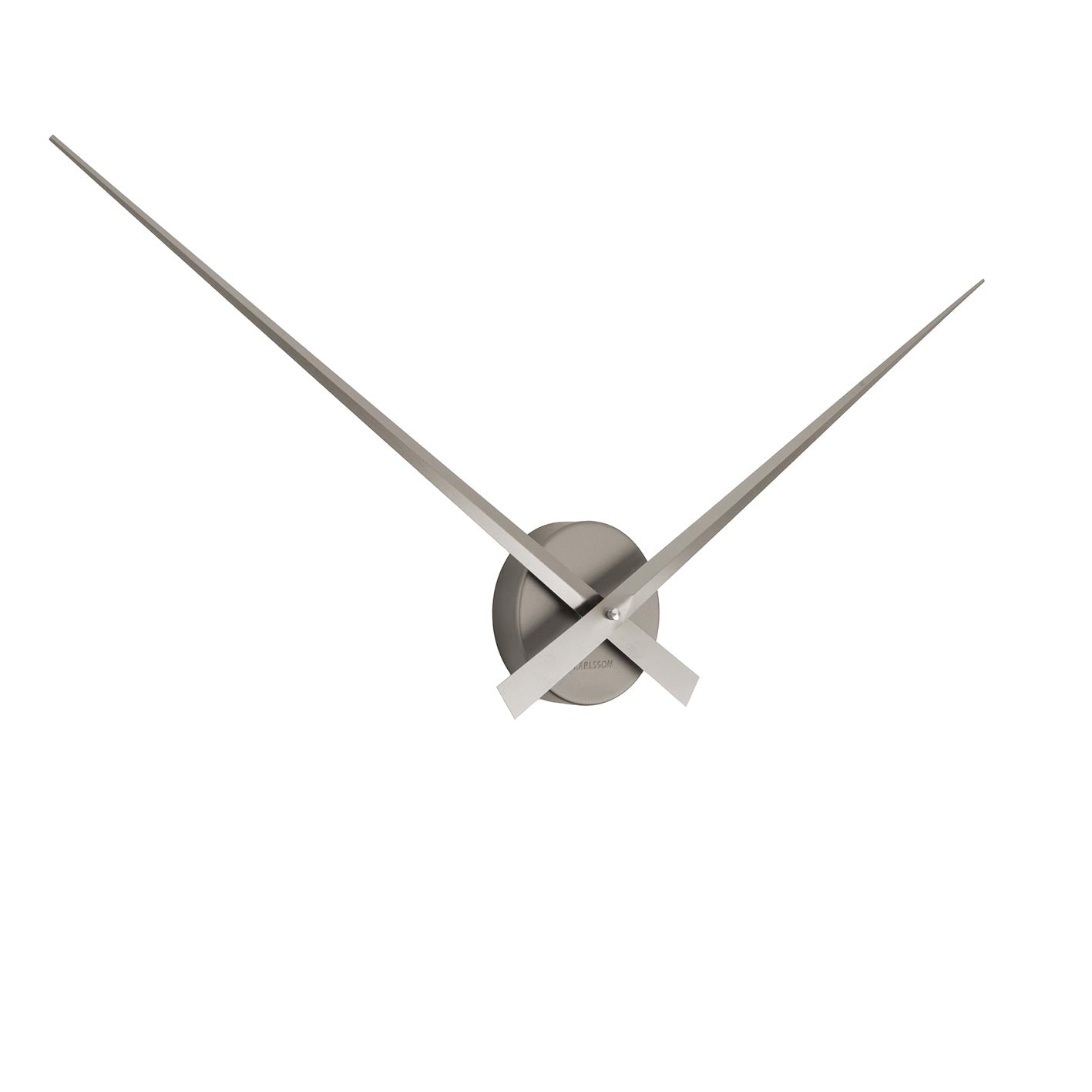 Karlsson Little Big Time Wall Clock - Large Metallic Dark Grey (77.5cm) | Koop.co.nz