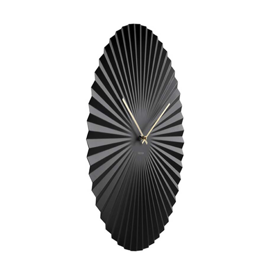 Karlsson Sensu Black Steel Clock (40cm) | Koop.co.nz