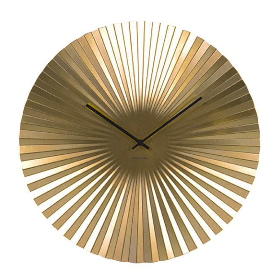 Karlsson Sensu Gold XL Steel Clock (50cm) | Koop.co.nz
