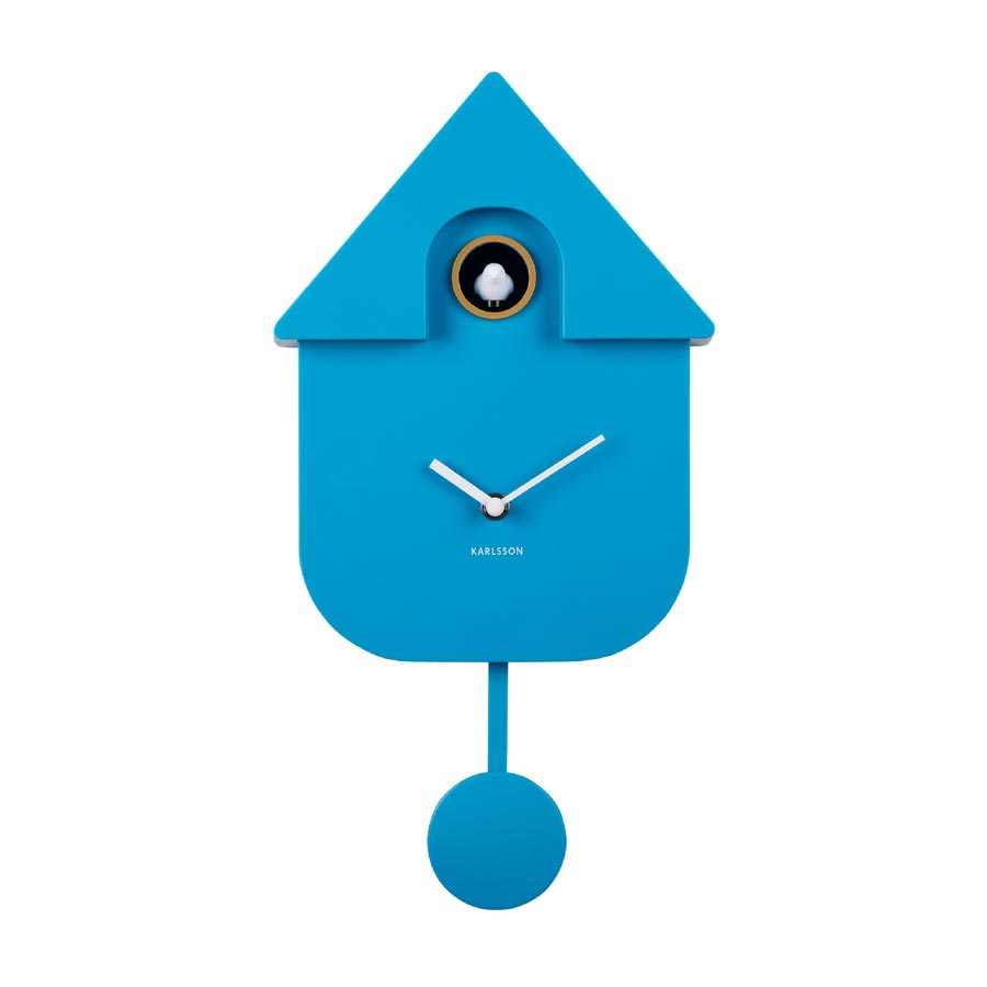 Karlsson Modern Cuckoo Wall Clock - Bright Blue | Koop.co.nz