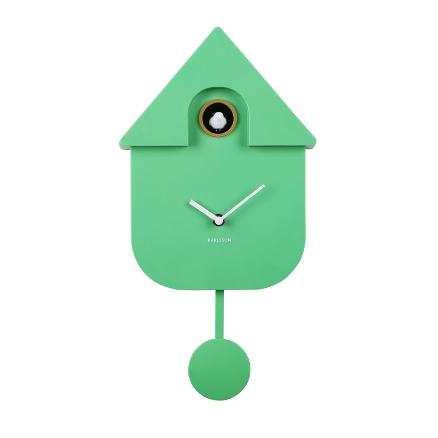 Karlsson Modern Cuckoo Wall Clock - Bright Green | Koop.co.nz