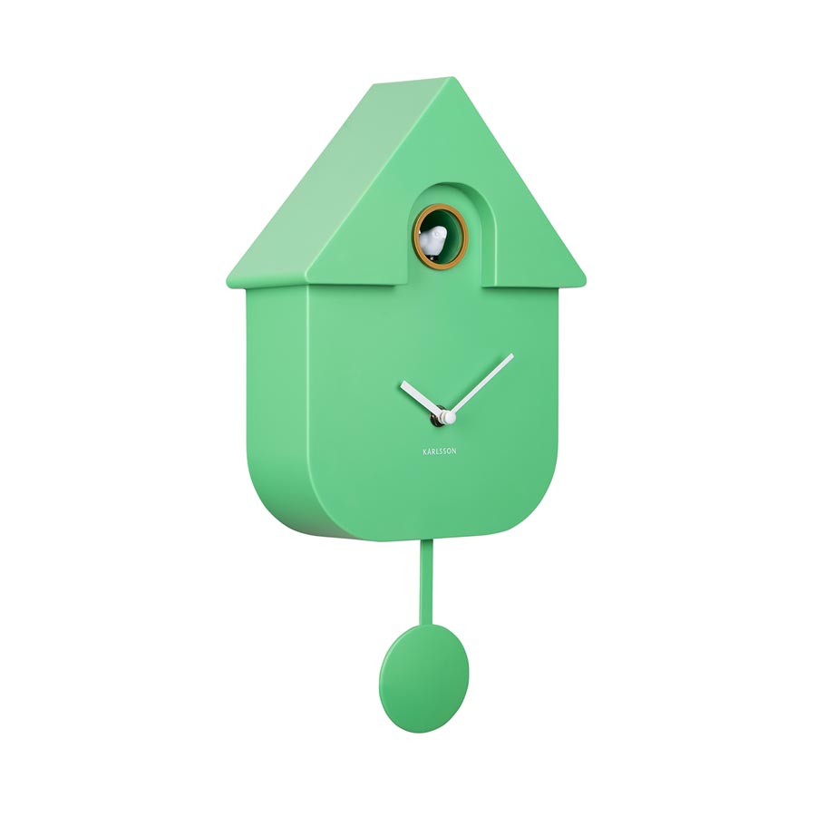 Karlsson Modern Cuckoo Wall Clock - Bright Green | Koop.co.nz