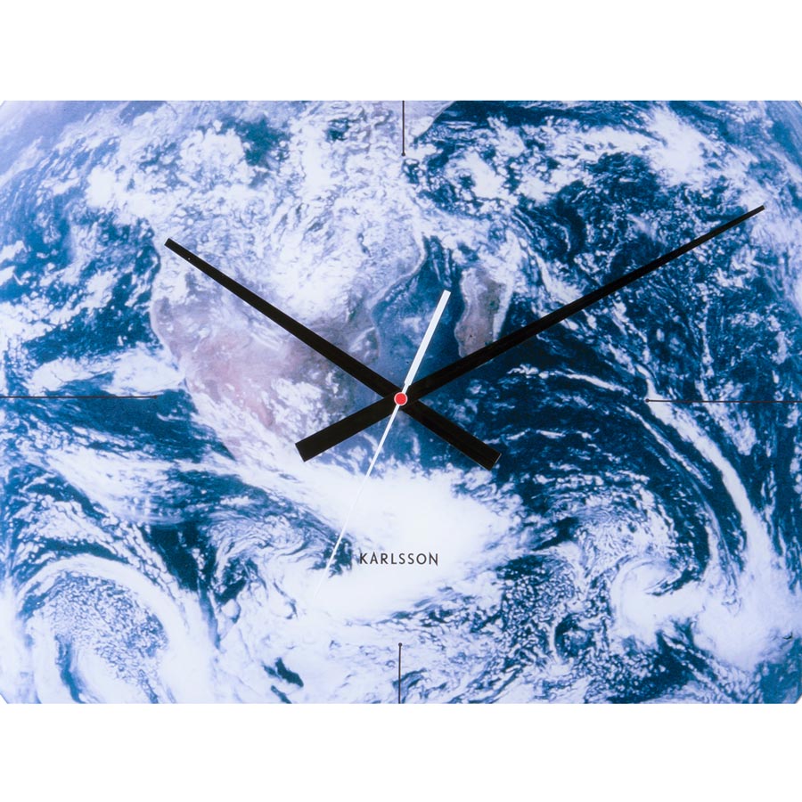 Karlsson Glass Earth Clock (60cm) | Koop.co.nz