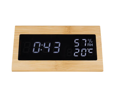 Karlsson Triangle Digital USB Alarm Clock - Bamboo | Koop.co.nz