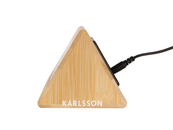 Karlsson Triangle Digital USB Alarm Clock - Bamboo | Koop.co.nz