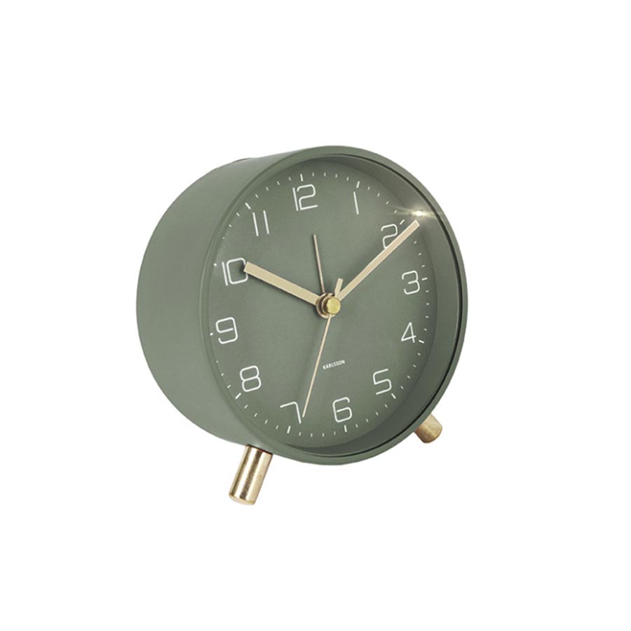 Karlsson Lofty Alarm Clock with Light - Green | Koop.co.nz