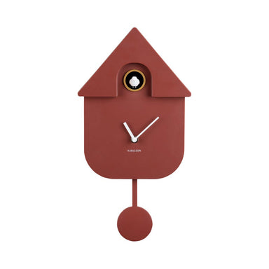 Karlsson Modern Cuckoo Wall Clock - Red Ochre | Koop.co.nz