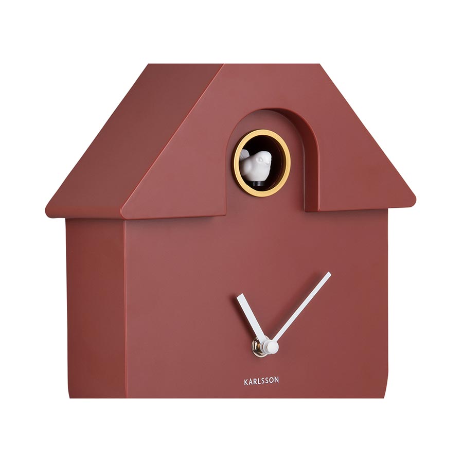 Karlsson Modern Cuckoo Wall Clock - Red Ochre | Koop.co.nz