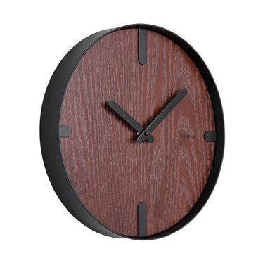 Karlsson Dashed Wall Clock - Walnut/Black (30cm) | Koop.co.nz