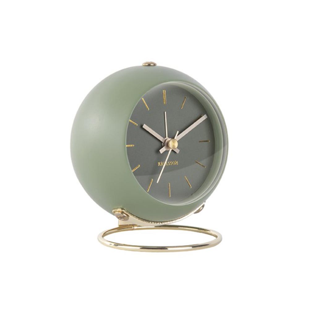 Karlsson Globe Alarm Clock - Moss Green | Koop.co.nz